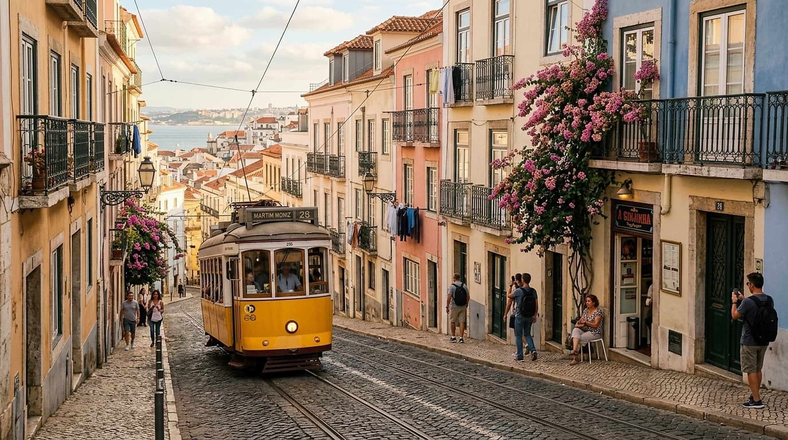 Lisbon tram street