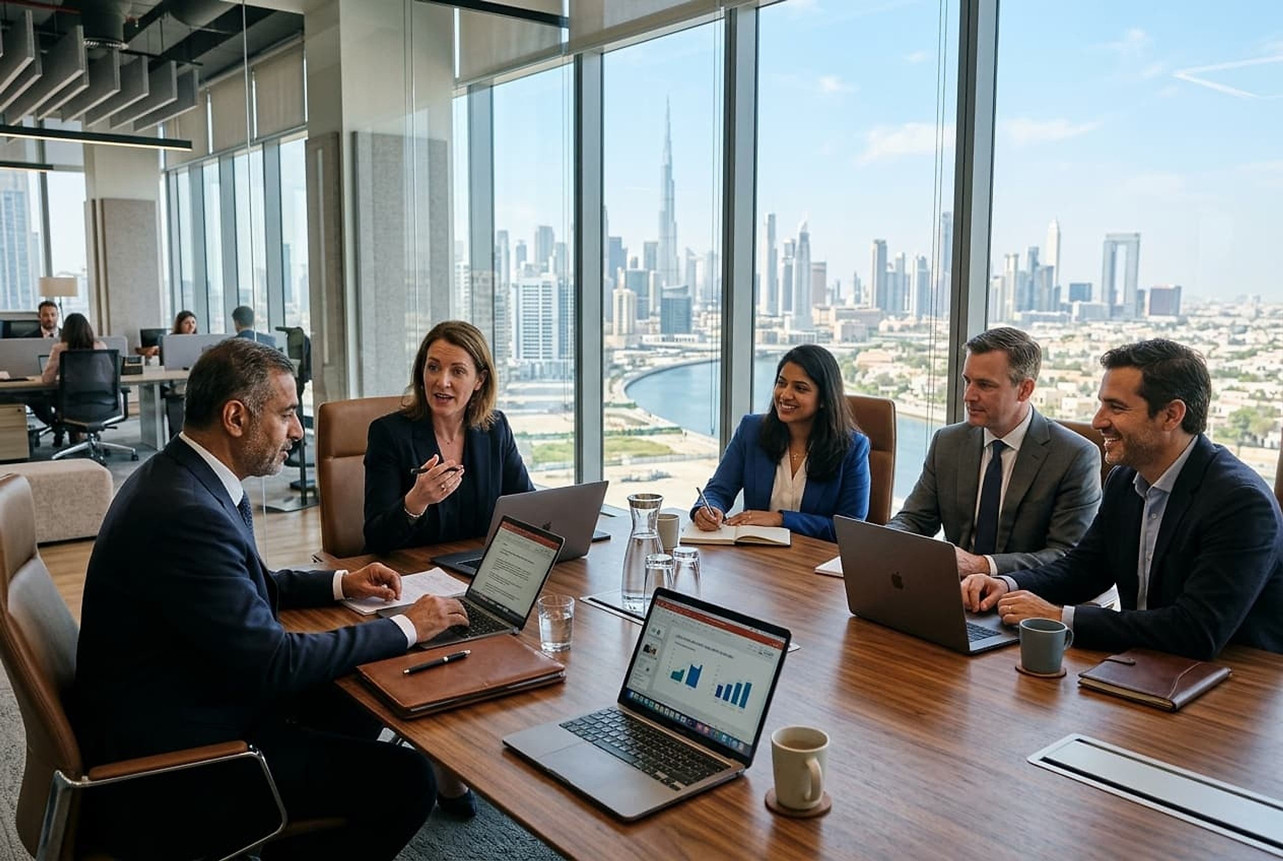 founders in a bright Dubai office
